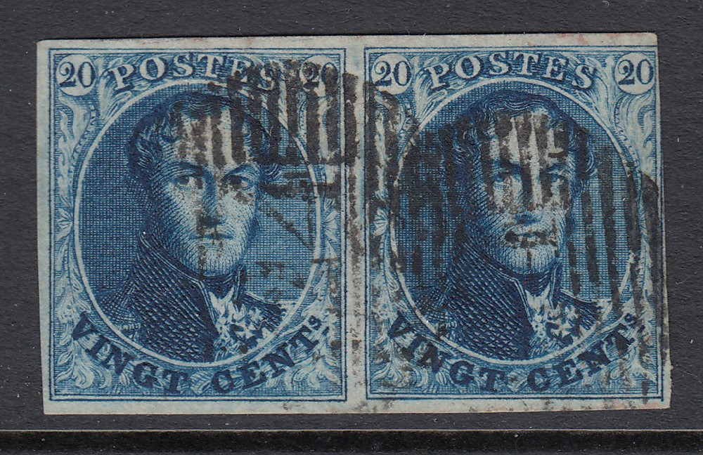 4 en paire, le 1er Tp margé +2eme au filet à droite. Oblitération P24 de BXL..