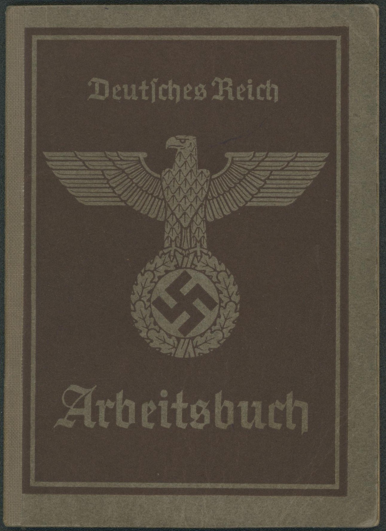 Deutsches Reich - Arbeitsbuch  + cachet allemand "Arbeitsamt wien 386" / Cahier d'excercie. "