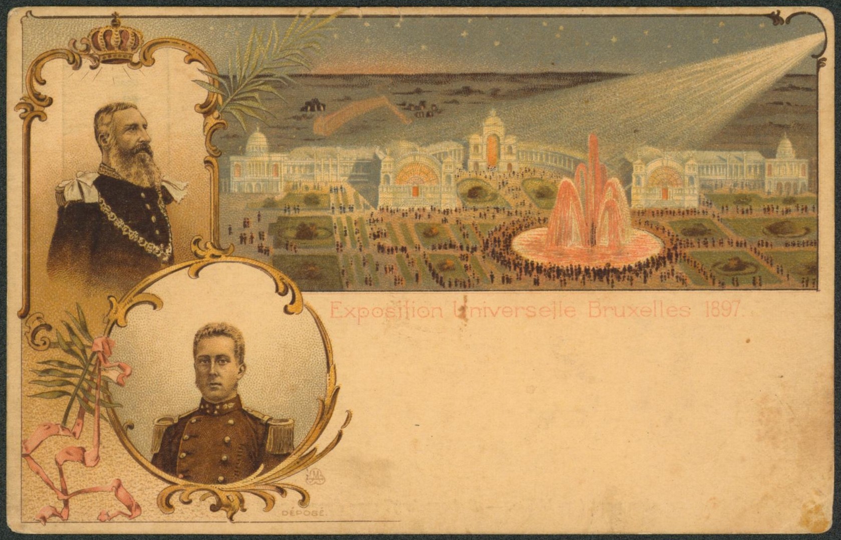 EP au type carte-illustrée 5ctm vert neuf : Exposition universelle de Bruxelles 1897