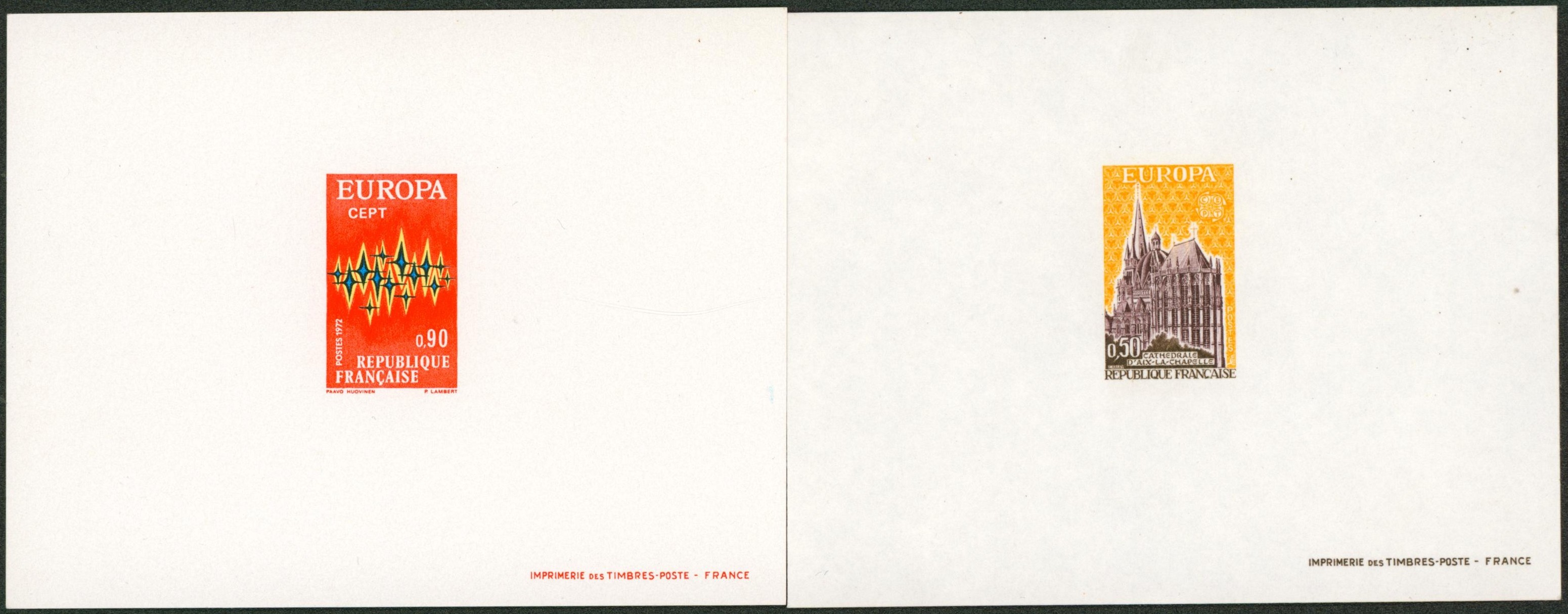 France - n°1714/15 épreuve d'artiste EUROPA. 