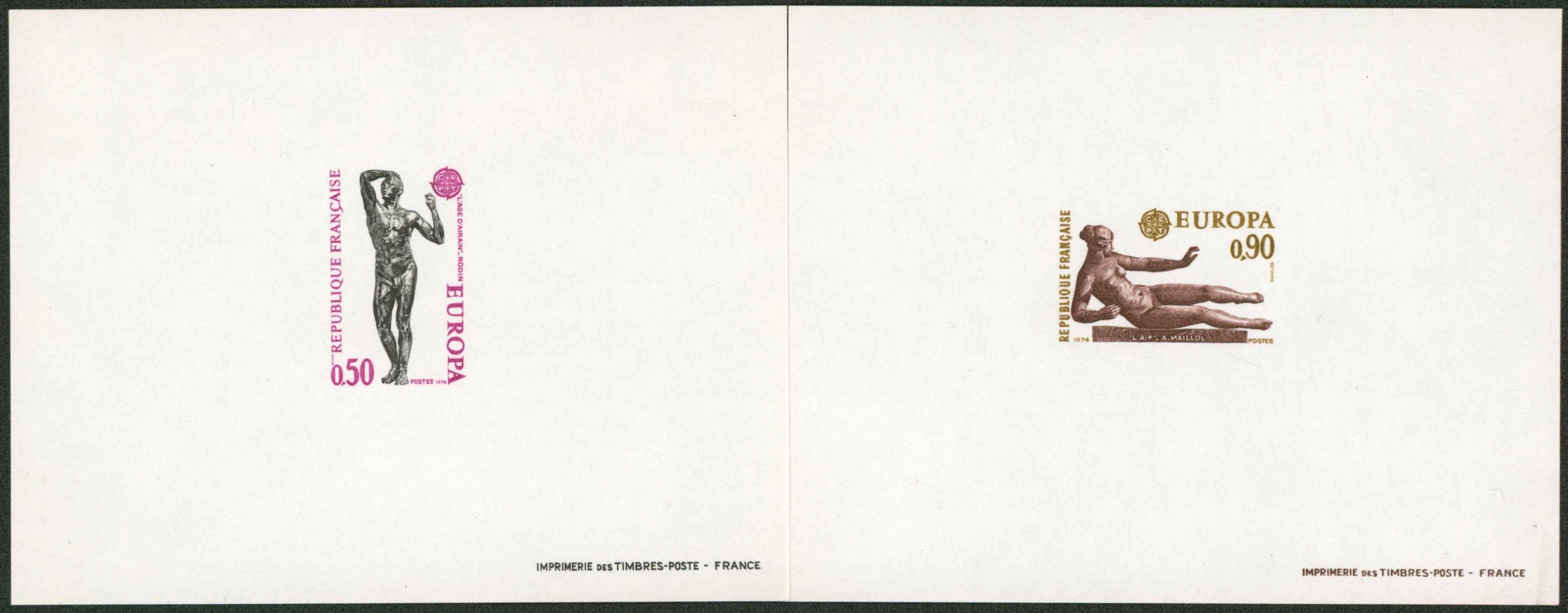 France - n°1789/90 épreuve d'artiste EUROPA. 