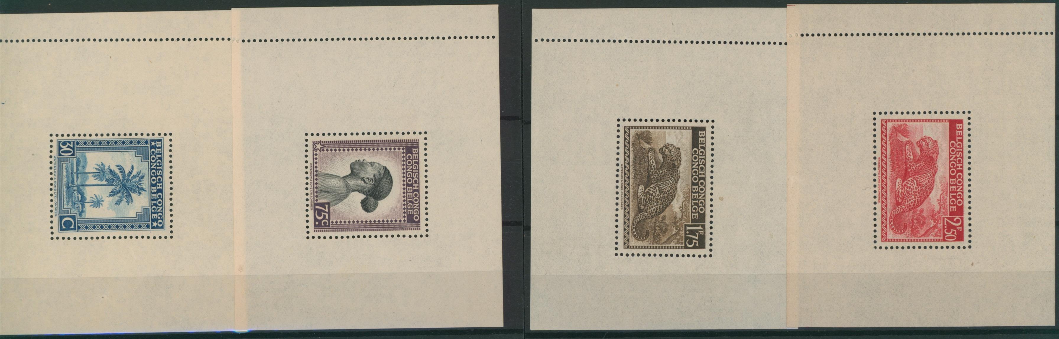 Congo Belge - Blocs messages BL3/10** neuf sans charnières (MNH). Cote 1700e