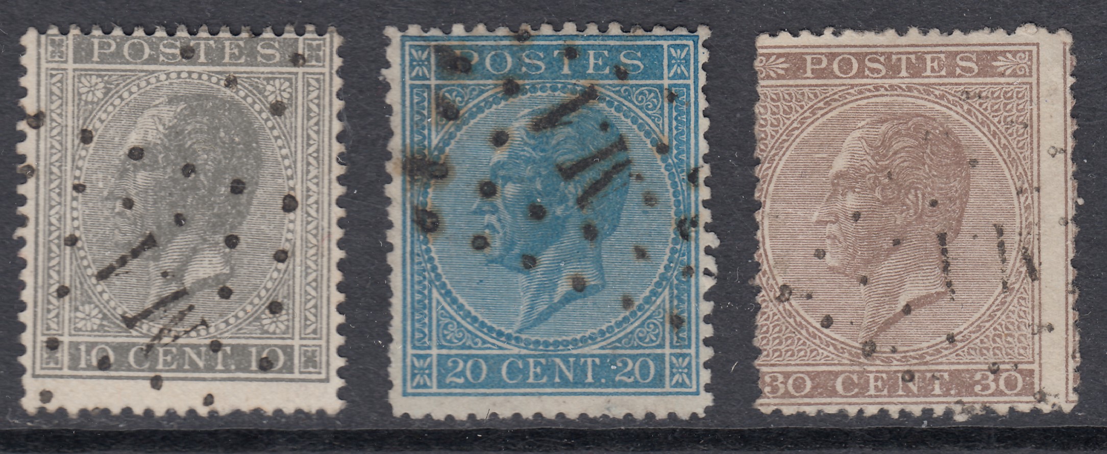 Oblitération ambt Lp M.1 ( MIDI 1 ) sur 17, 18 et 19