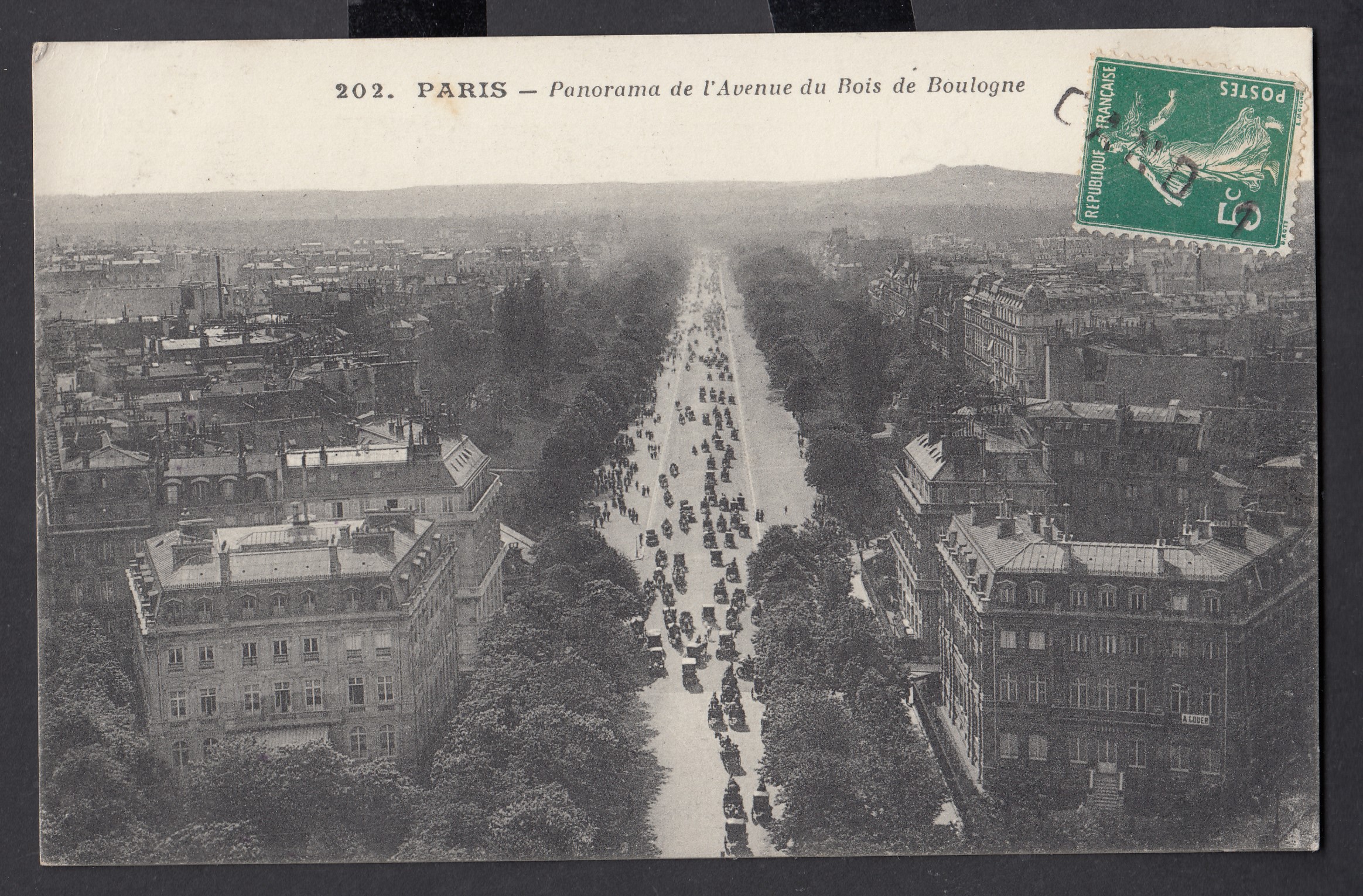 5c « Semeuse » Yv 137 au recto de la Cp de Paris vers Gand. Tp annulé à l'arrivée par griffe linéaire GAND.