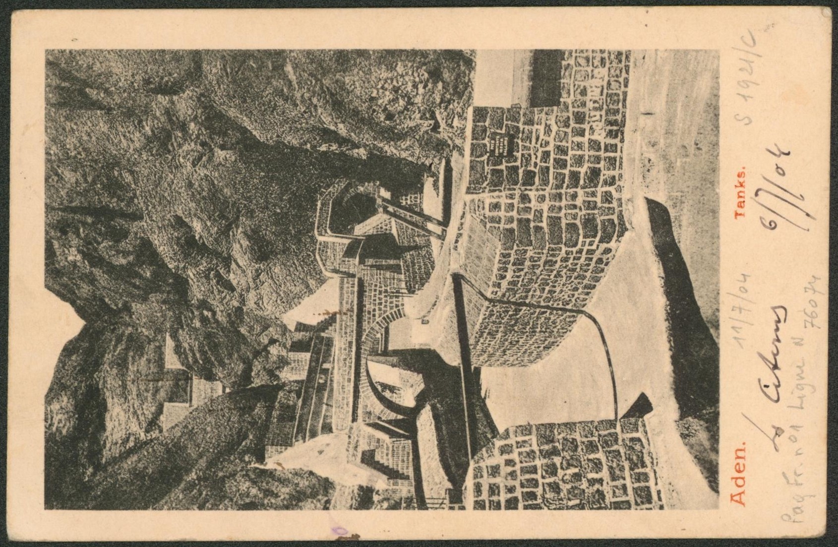 Collection (ligne maritime) - 5ctm sur CP vue obl paquebot "Ligne N / Paq. FR. n°1" > Paris, redirigé. Salles n°1921"