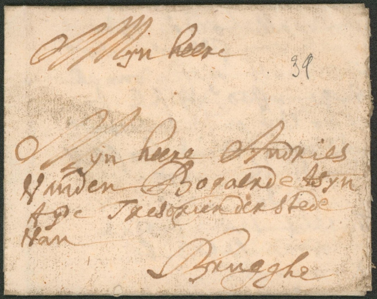 LAC datée de Gent, Gand (1697) par messager > Brugge