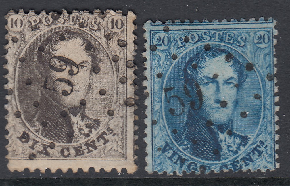 14A +15B, oblitération Lp59 « Le Bruly ».