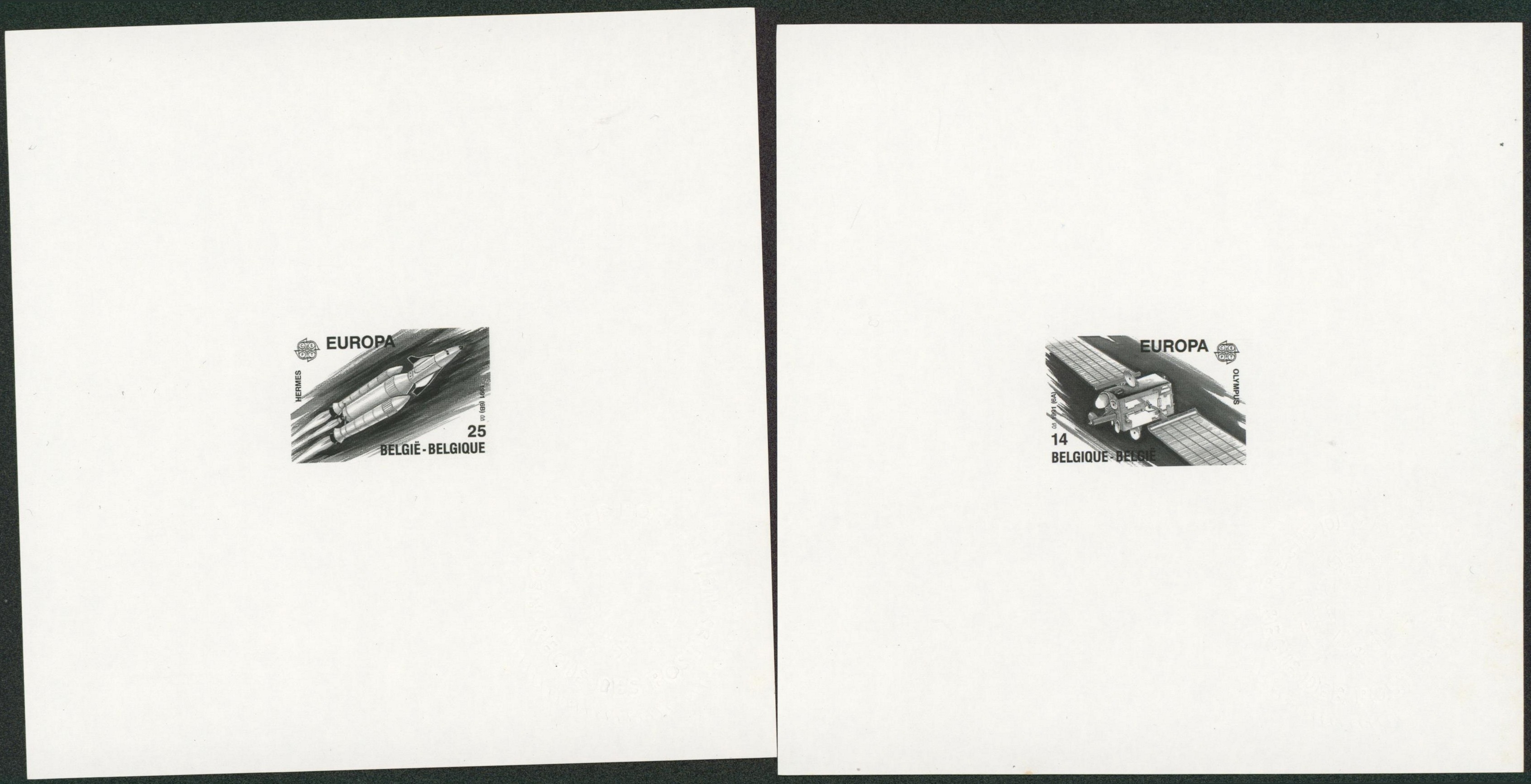 Feuillet ministériel n°2406/07 EUROPA 1991 (tirage 75 ex). Espace