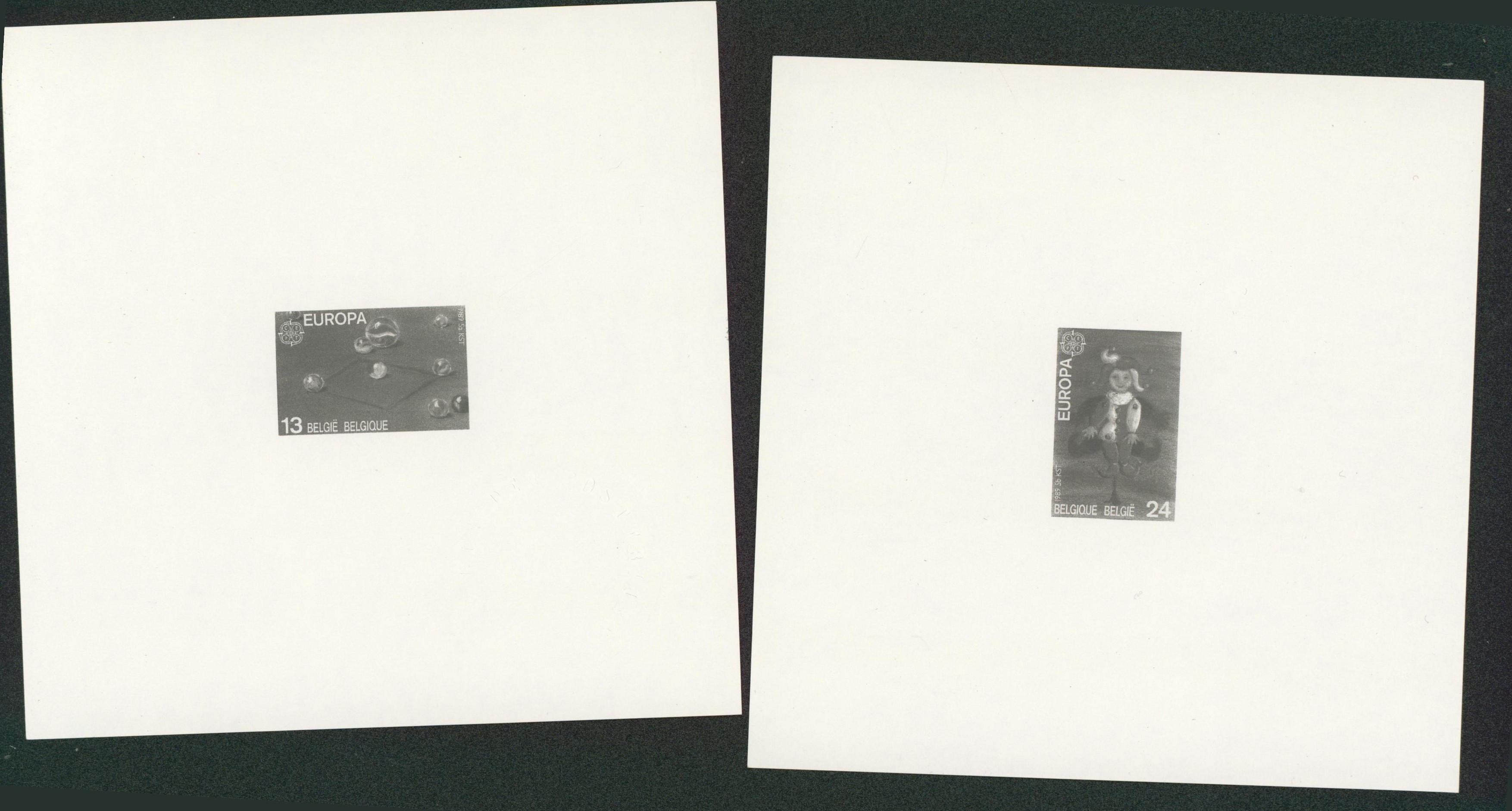 Feuillet ministériel n°2323/24 EUROPA 1989 (tirage 70 ex) Jeux pour enfants.