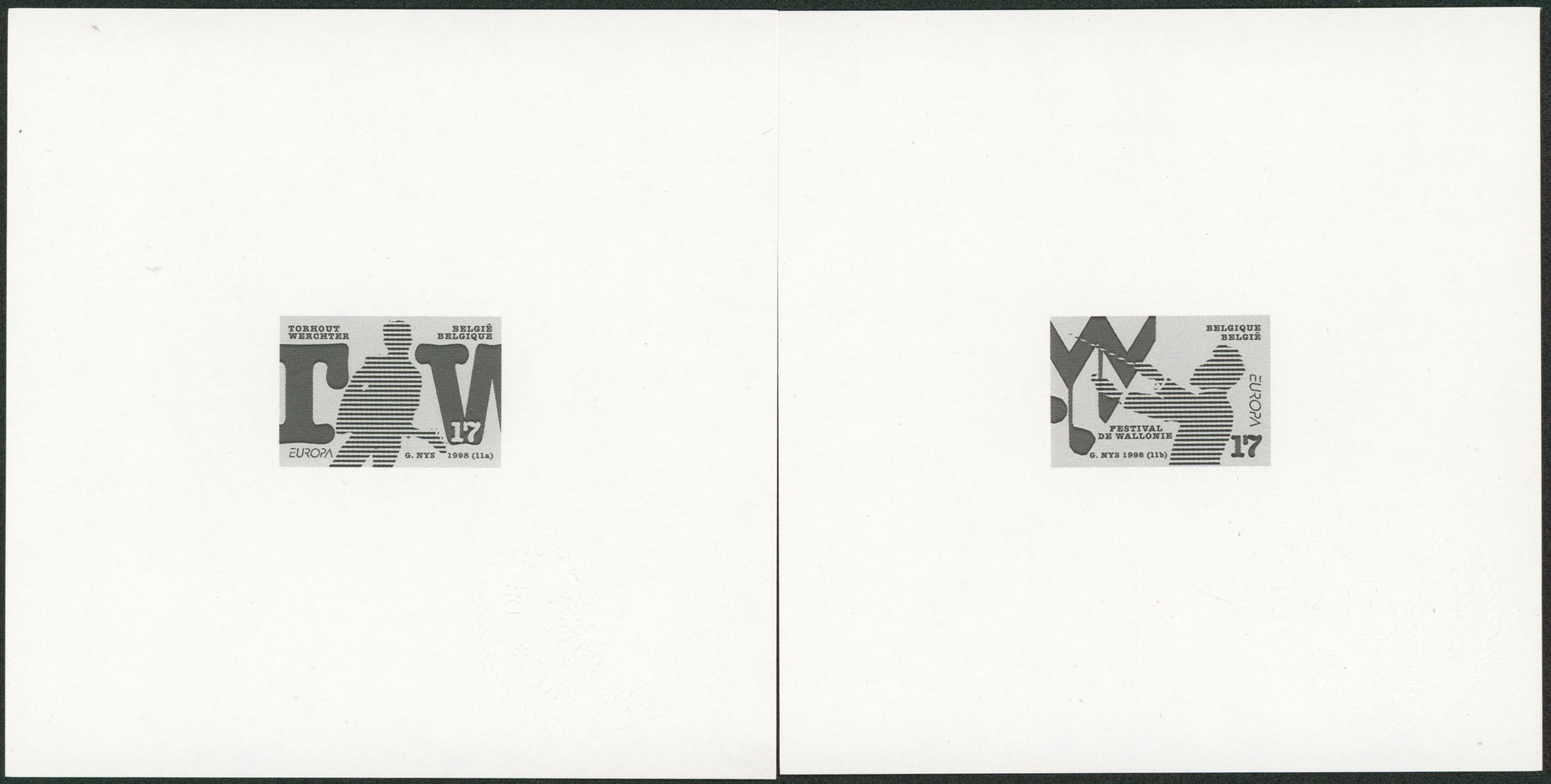 Feuillet ministériel n°2757/58 EUROPA 1998 (tirage 75 ex). 
