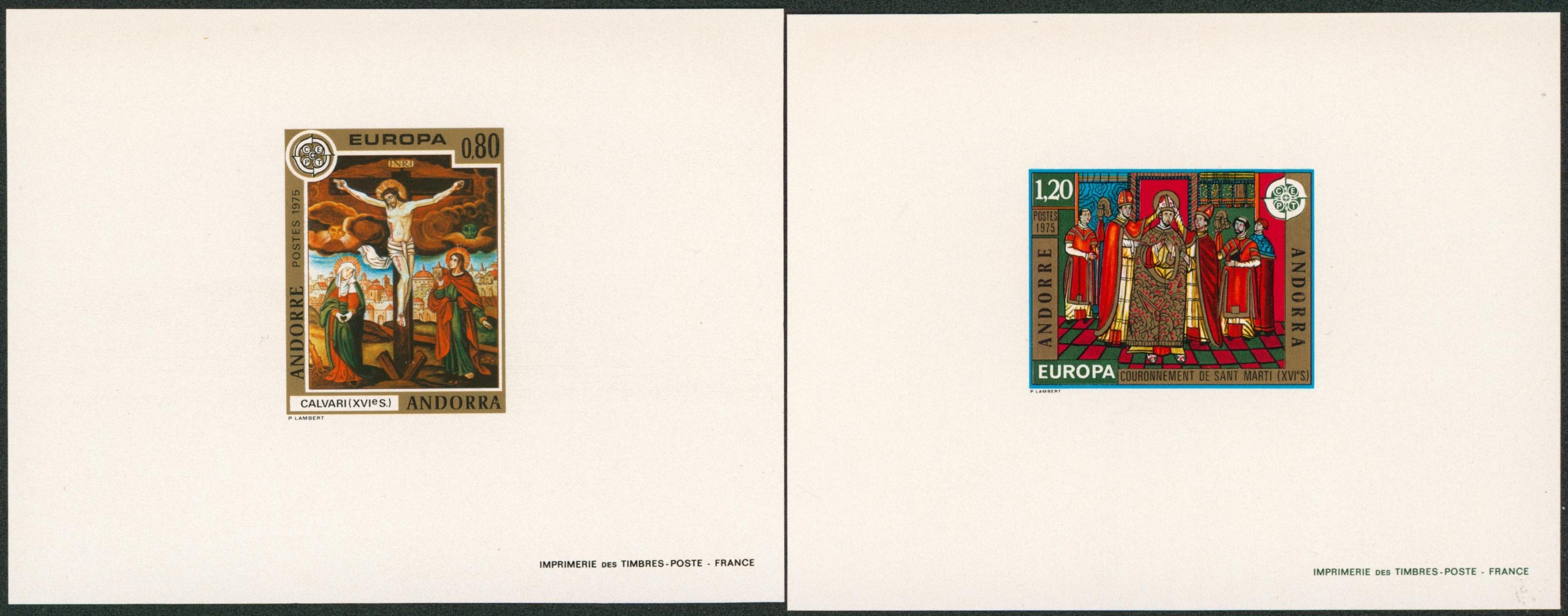 Andorre français - n°243/4 épreuve de luxe. Europa 1975