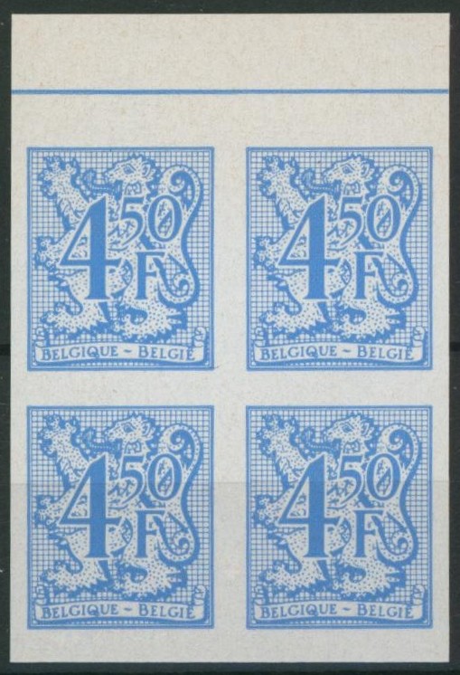 n°1839 4F50 lion héraldique en bloc de 4 non dentelé