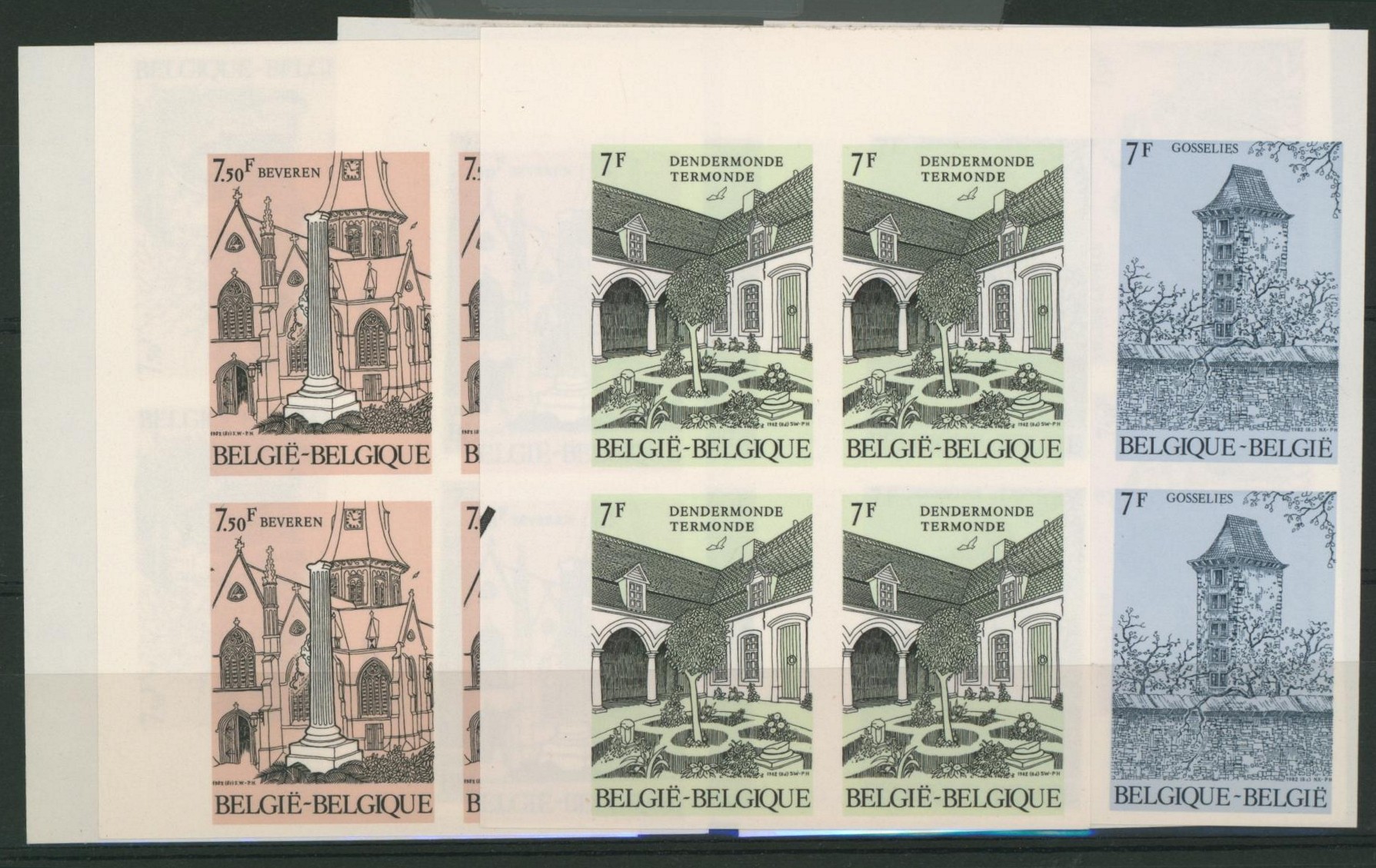 n°2054/59 série en bloc de 4 non dentelé / Cote 240e