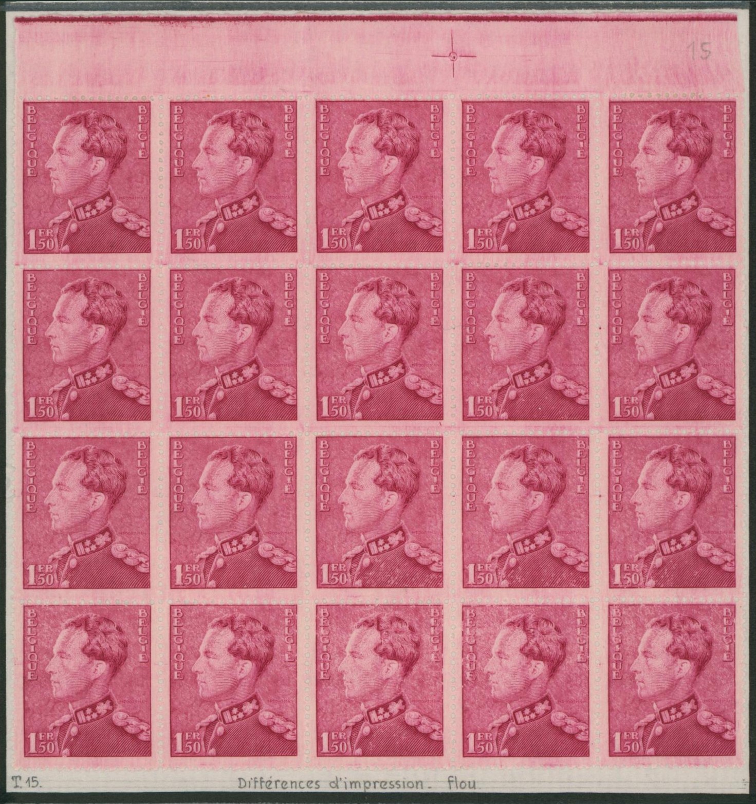 Poortman - n°429 en bloc de 20 impressions floues