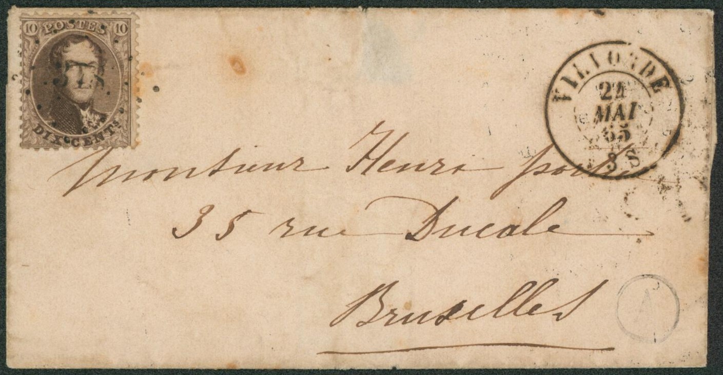 n°14 sur LSC obl Pt 378 çàd Vilvorde + boite rurale "A" (Perk) > Bruxelles. "