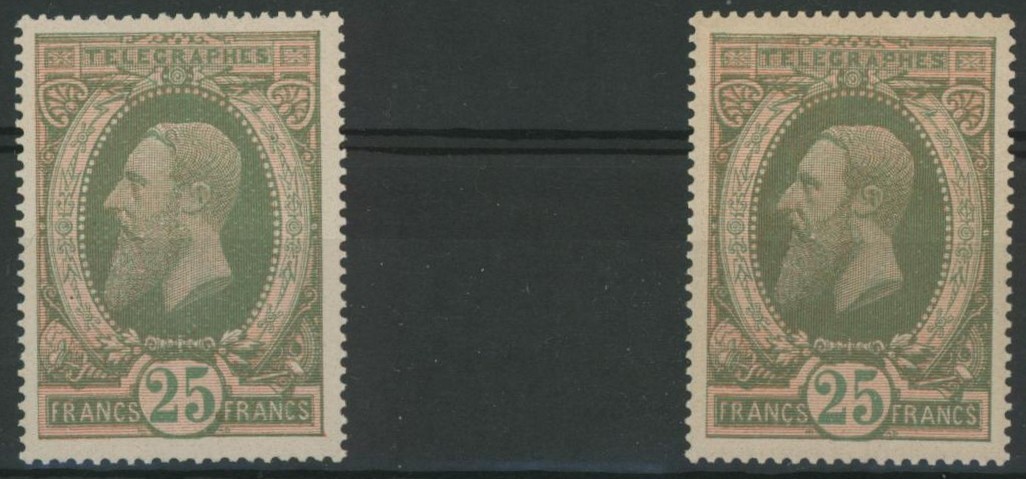 Télégraphe - TG10 + TG10a** neuf sans charnières (MNH). Nuance