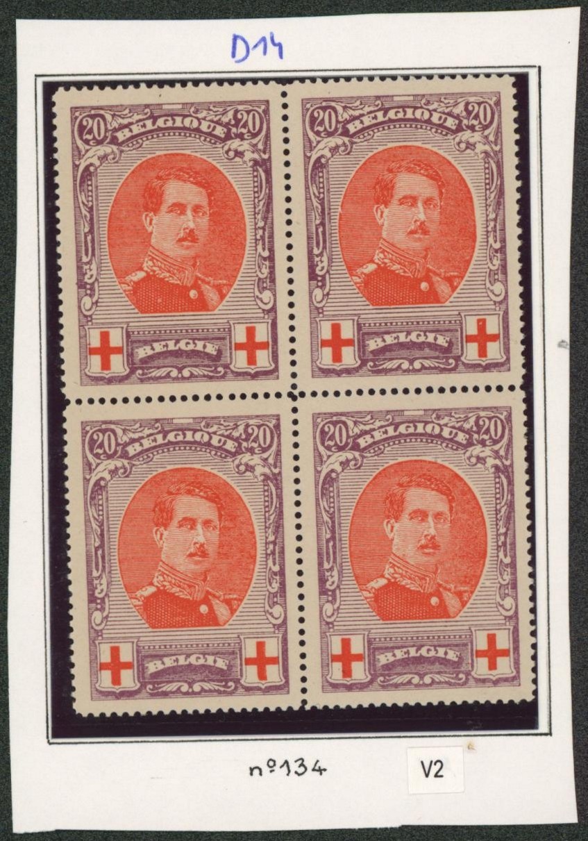 Croix-rouge - n°134 en bloc de 4** (MNH)