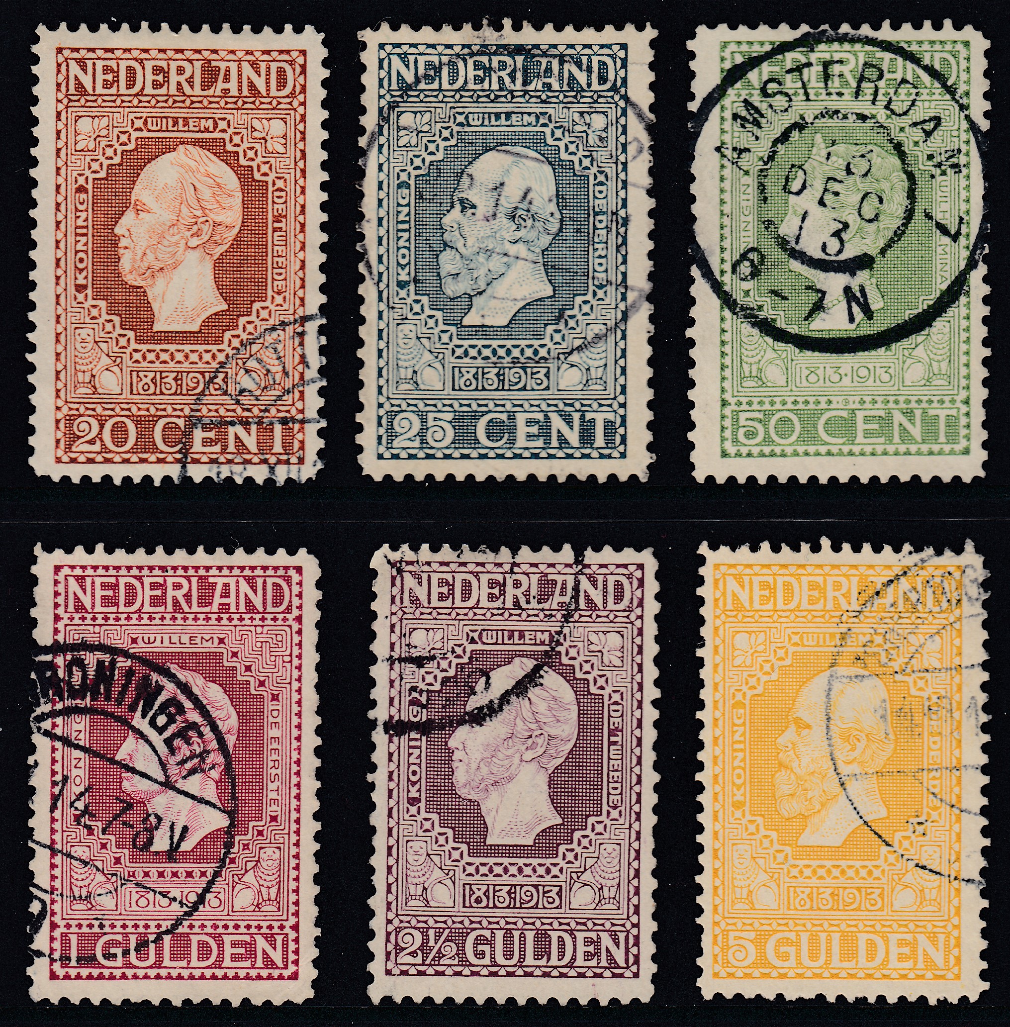 Yv 87/92 oblitérés.