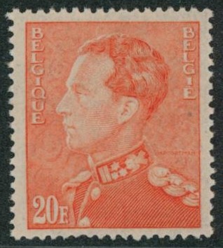 n°435Aa** (MNH) 20F orange jaunâtre nuance + certificat 