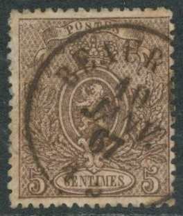 n°25 obl double cercle "Beauraing" / Dentelure non vérifiée. "