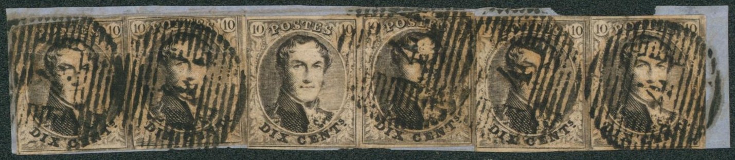 n°6 çàd 3 paires sur fragment de lettre + fin pli d'archive obl P4 Anvers. TB