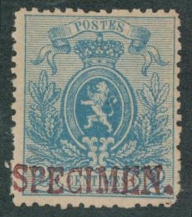 n°24** neuf sans charnière (MNH) surcharge SPECIMEN. Coin inférieur droit légèrement arrondi sinon TB