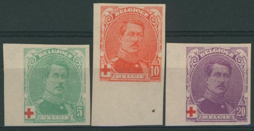 Croix-rouge - n°129/31* non dentelé.