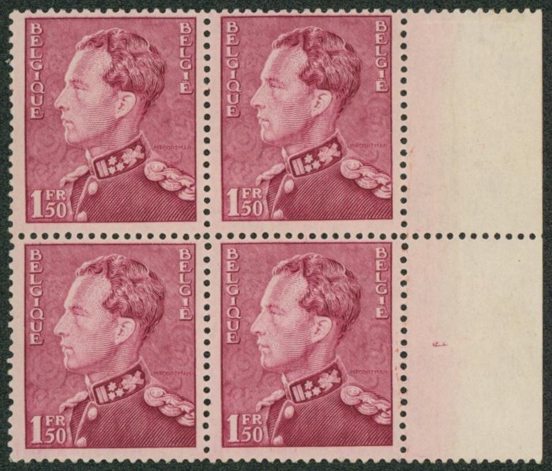 n°429a en bloc de 4** neuf sans charnières + numéro de planche "1"