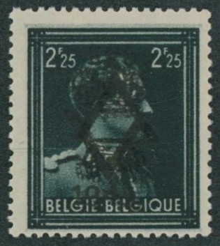 émission privée - PR73** + surcharge renversée / double. Rare !