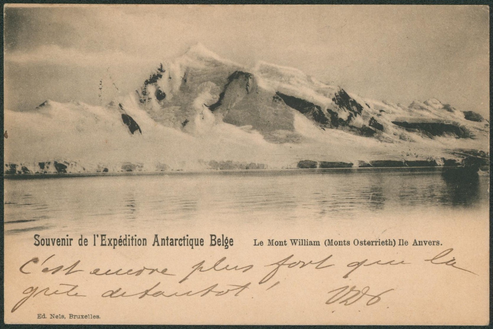 n°56 sur CP vue (souvenir de l'expédition antarctique Belge - Le mont William) Ed. Nels > Bruxelles. TB