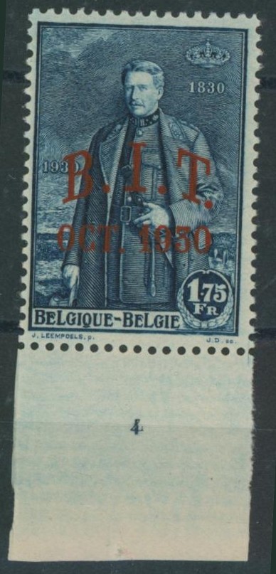 Centenaire de l'indépendance (B.I.T.) - n°307** + numéro de planche "4" neuf sans charnières (MNH)