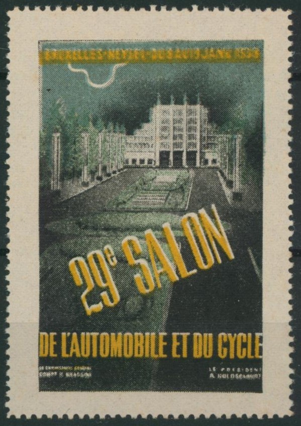 Erinnophilie - Bruxelles-Heysel 29e salon de l'automobile et du cycle.