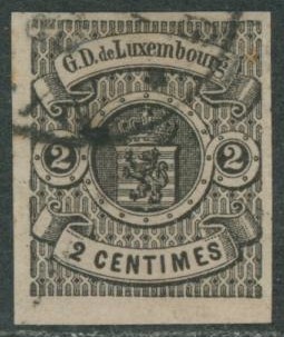 Luxembourg - n°4 bien margé oblitéré. Prifix cote 675e
